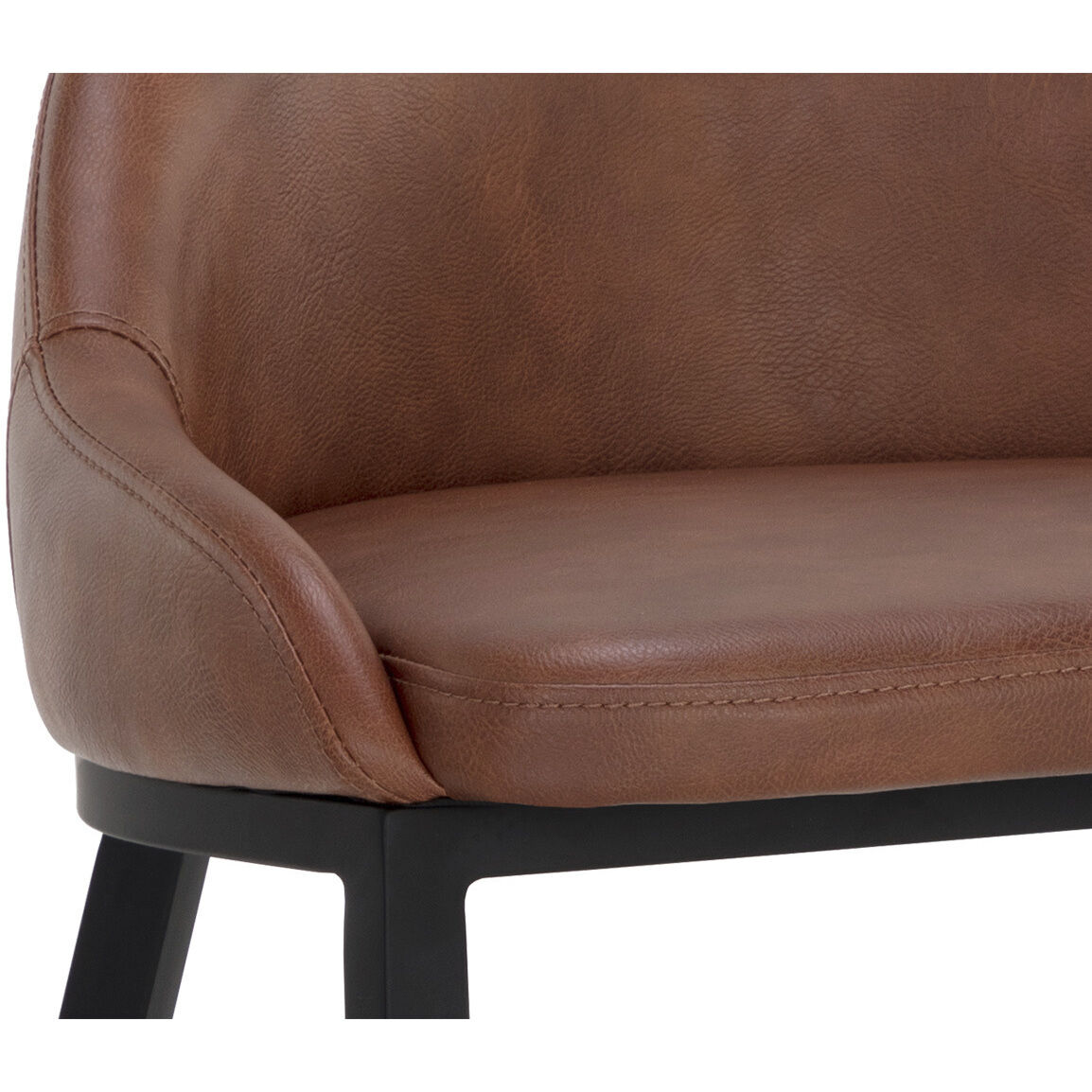 Astra 34.75 inch Black / Cinnamon Brown Barstool